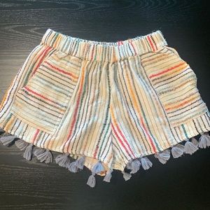 Multicolor Tassel Shorts